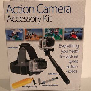 SUNPAK GO PRO Action Camera Accessory Kit Head Mount Selfie Wand Float Grip NEW!